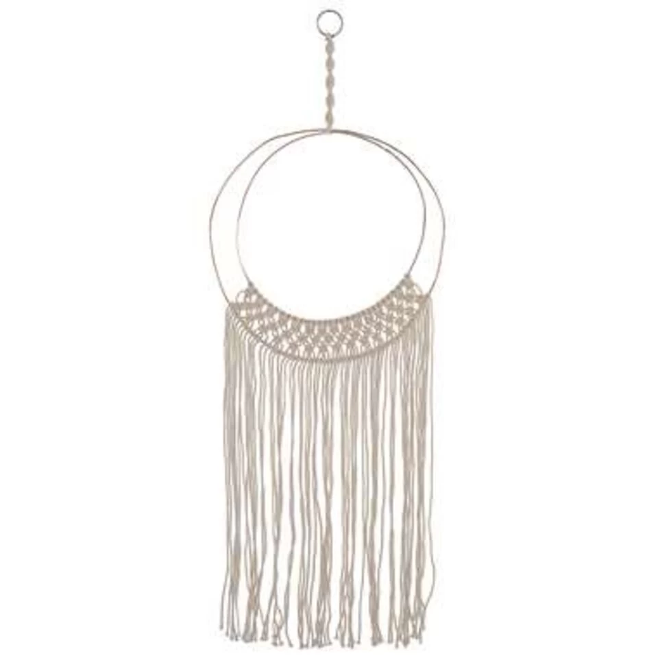 Beliani Wanddecoratie ALUVA - Beige Katoen 3 Beliani Wanddecoratie ALUVA - Beige Katoen - Afbeelding 3