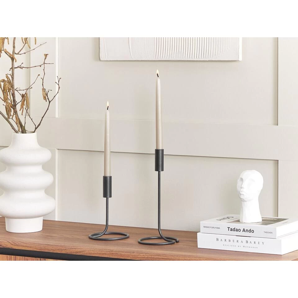 Beliani Kandelaar BUNYU - Zwart Ijzer 2 Beliani Kandelaar BUNYU - Zwart Ijzer - Afbeelding 2
