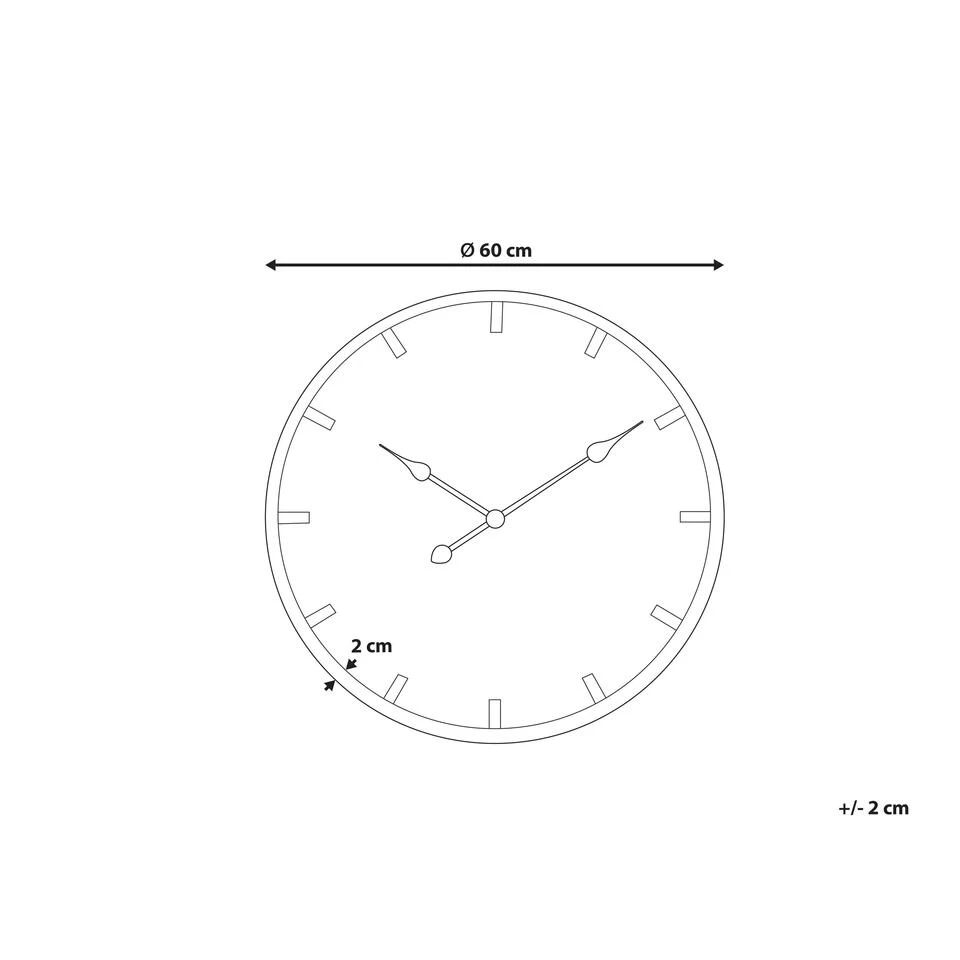 Beliani Wandklok CABORCA - Lichte Houtkleur Dennenhout 3 Beliani Wandklok CABORCA - Lichte Houtkleur Dennenhout - Afbeelding 3