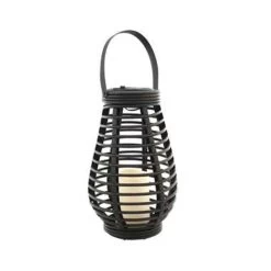 Bellatio Design Lantaarn - Zwart - Solar Tuinverlichting - 26 Cm