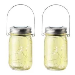 Decoris Lantaarn - Solar Tuinverlichting - Geel - Glas - 14 Cm -Home Decoration Store 1000000572 0102