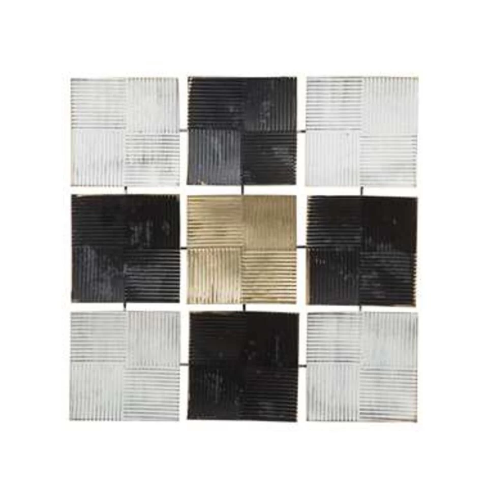 Beliani Wanddecoratie TITANIUM - Zwart Metaal 1 Beliani Wanddecoratie TITANIUM - Zwart Metaal