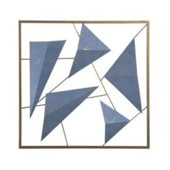 Beliani Wanddecoratie ZINC - Blauw Metaal