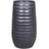 Floran Vaas - Zwart - Mat - Ribbels - Keramiek - 26 X 50 Cm