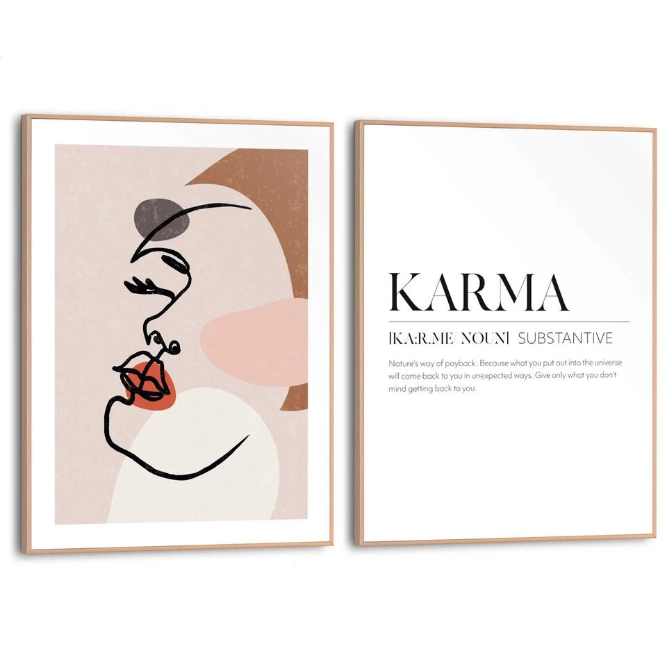 Set Poster Met Lijst - Abstract 1 Set Poster Met Lijst - Abstract