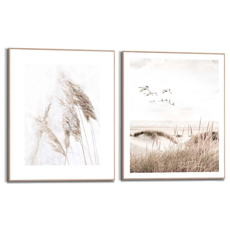 Set Poster Met Lijst - Zeebries 1 Set Poster Met Lijst - Zeebries