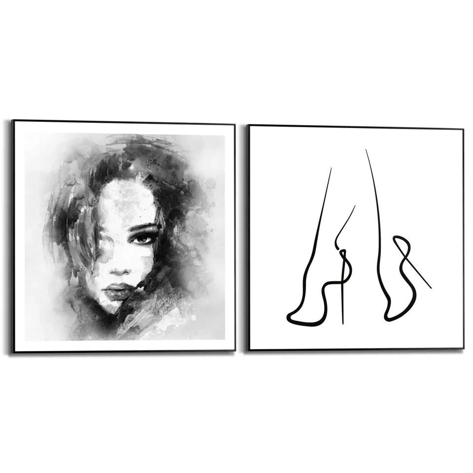 Set Poster Met Lijst - Illustratie 1 Set Poster Met Lijst - Illustratie