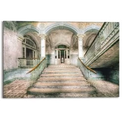 Schilderij Verlaten Entree 60x90 Cm Groen