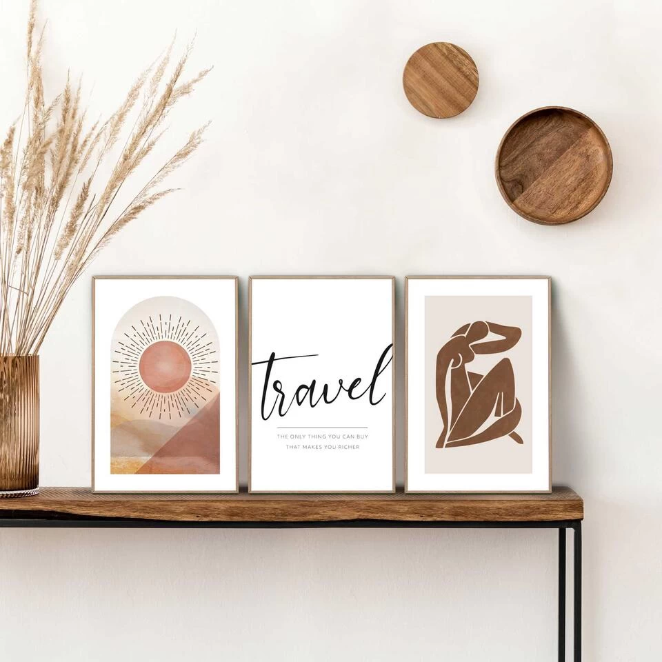 Set Poster Met Lijst - Zon 2 Set Poster Met Lijst - Zon - Afbeelding 2