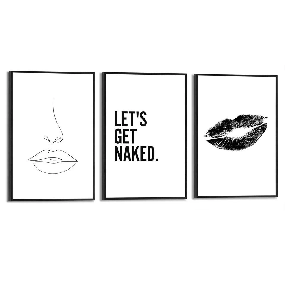 Set Poster Met Lijst - Vrouw 1 Set Poster Met Lijst - Vrouw