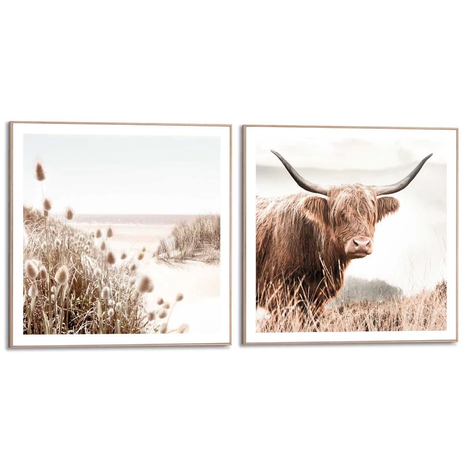 Set Poster Met Lijst - Buitenleven 1 Set Poster Met Lijst - Buitenleven