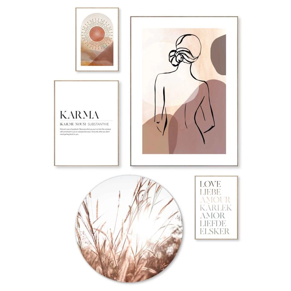 Set Poster Met Lijst - Zonnig Mooi 1 Set Poster Met Lijst - Zonnig Mooi