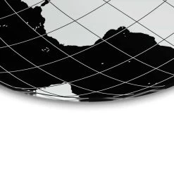 Glasschilderij Geometrische Wereldbol Ø 70 Cm Wit -Home Decoration Store 1000008928 0103