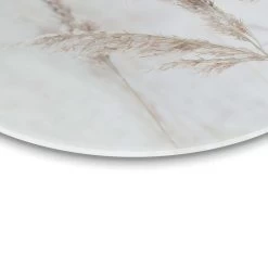 Glasschilderij Pampasgrassen Ø 70 Cm Wit -Home Decoration Store 1000008933 0103
