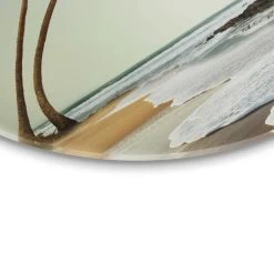 Glasschilderij Wuivende Palmen Ø 70 Cm Groen -Home Decoration Store 1000008937 0103