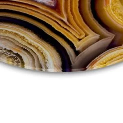 Glasschilderij Edelsteen Oranje Ø 70 Cm Oranje -Home Decoration Store 1000008938 0103