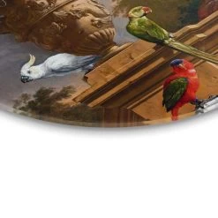 Glasschilderij D´Hondecoeter - De Menagerie Ø 70 Cm Bont -Home Decoration Store 1000008943 0103