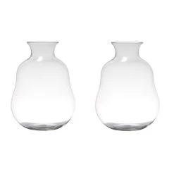 Merkloos Vaas - Smalle Hals - Glas - 29 X 40 Cm -Home Decoration Store 1000011382 0102