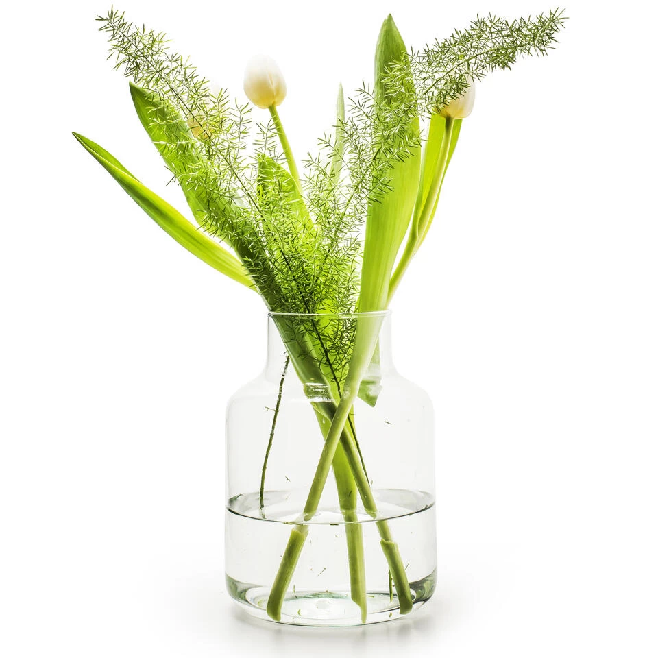 Merkloos Bellatio Design Vaas - Transparant - Gerecycled Glas - 19 X 24 Cm 2 Merkloos Bellatio Design Vaas - Transparant - Gerecycled Glas - 19 X 24 Cm - Afbeelding 2