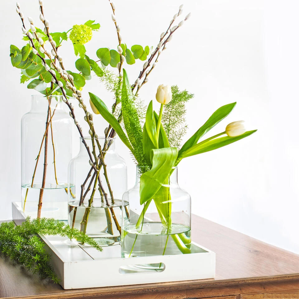 Merkloos Bellatio Design Vaas - Transparant - Gerecycled Glas - 19 X 24 Cm 3 Merkloos Bellatio Design Vaas - Transparant - Gerecycled Glas - 19 X 24 Cm - Afbeelding 3