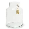 Merkloos Bellatio Design Vaas - Transparant - Gerecycled Glas - 19 X 24 Cm