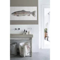 ESTAhome Muursticker - Vis - Warm Grijs En Zalm Roze - 97 X 48,5 Cm - 159031 6 ESTAhome Muursticker - Vis - Warm Grijs En Zalm Roze - 97 X 48,5 Cm - 159031 -Home Decoration Store 1000013335 0102