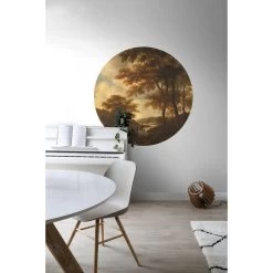 ESTAhome Zelfklevende Behangcirkel - Bosrijk Landschap - Oranje - Ø 140 Cm 6 ESTAhome Zelfklevende Behangcirkel - Bosrijk Landschap - Oranje - Ø 140 Cm -Home Decoration Store 1000013347 0102