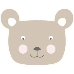 ESTAhome Muursticker - Dierenkoppen - Beige - 70 X 55 Cm - 158972