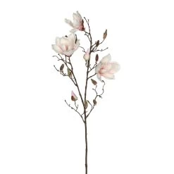 Mica Decorations Kunstbloem - Magnolia - Lichtroze - 90 Cm