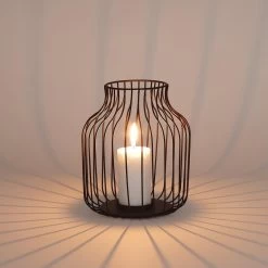 Mica Decorations Saga Lantaarn H35,5 X Ø28 Cm Zwart 7 Mica Decorations Saga Lantaarn H35,5 X Ø28 Cm Zwart -Home Decoration Store 1000013881 0111