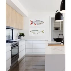 ESTAhome Muursticker - Vis - Grijs En Rood - 97 X 48,5 Cm - 159029 -Home Decoration Store 1000017885 0103