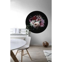 ESTAhome Zelfklevende Behangcirkel - Bloemstilleven - Multicolor Op Zwart 6 ESTAhome Zelfklevende Behangcirkel - Bloemstilleven - Multicolor Op Zwart -Home Decoration Store 1000017948 0102