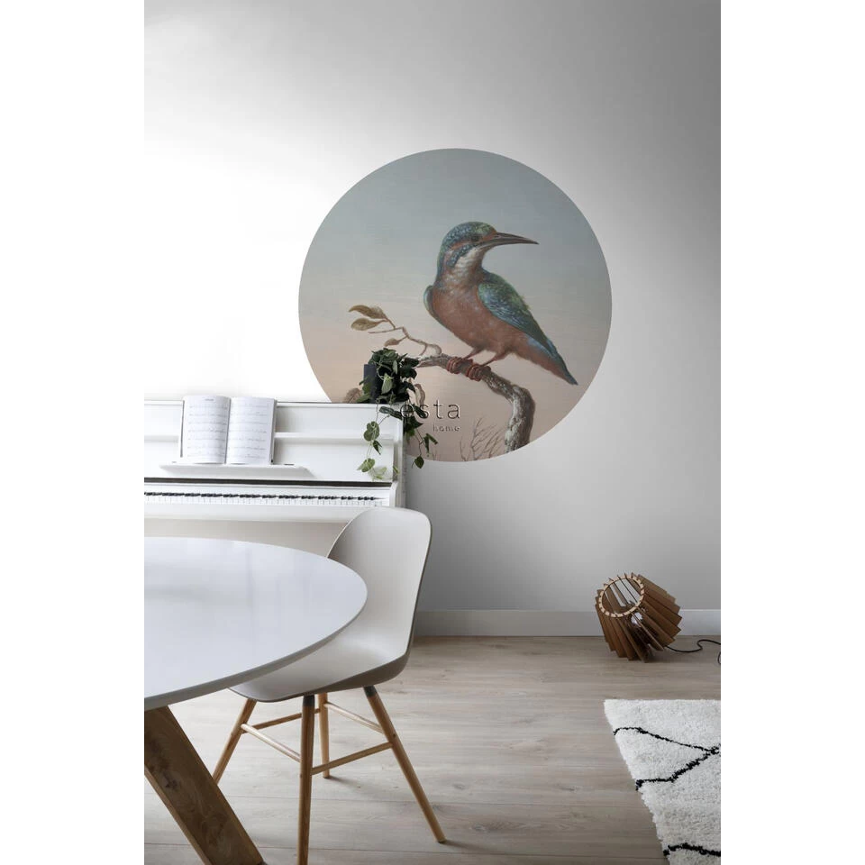 ESTAhome Zelfklevende Behangcirkel - Ijsvogel Op Tak - Avondrood - Ø 140 Cm 3 ESTAhome Zelfklevende Behangcirkel - Ijsvogel Op Tak - Avondrood - Ø 140 Cm - Afbeelding 3