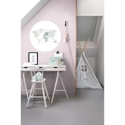 ESTAhome Zelfklevende Behangcirkel - Wereldkaart Voor Kinderen 7 ESTAhome Zelfklevende Behangcirkel - Wereldkaart Voor Kinderen -Home Decoration Store 1000017971 0103