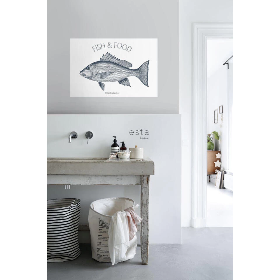 ESTAhome Muursticker - Vis - Blauw - 70 X 46,5 Cm - 159047 2 ESTAhome Muursticker - Vis - Blauw - 70 X 46,5 Cm - 159047 - Afbeelding 2