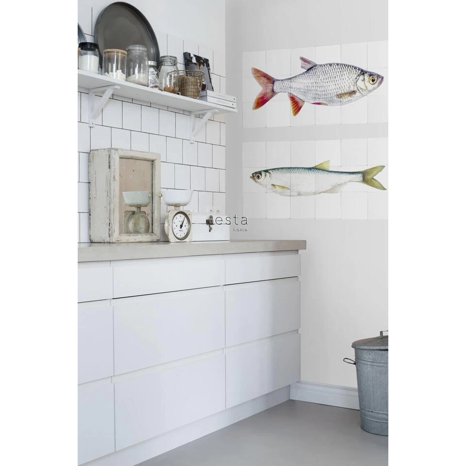 ESTAhome Muursticker - Vis - Geel En Blauw - 97 X 48,5 Cm - 159028 2 ESTAhome Muursticker - Vis - Geel En Blauw - 97 X 48,5 Cm - 159028 - Afbeelding 2