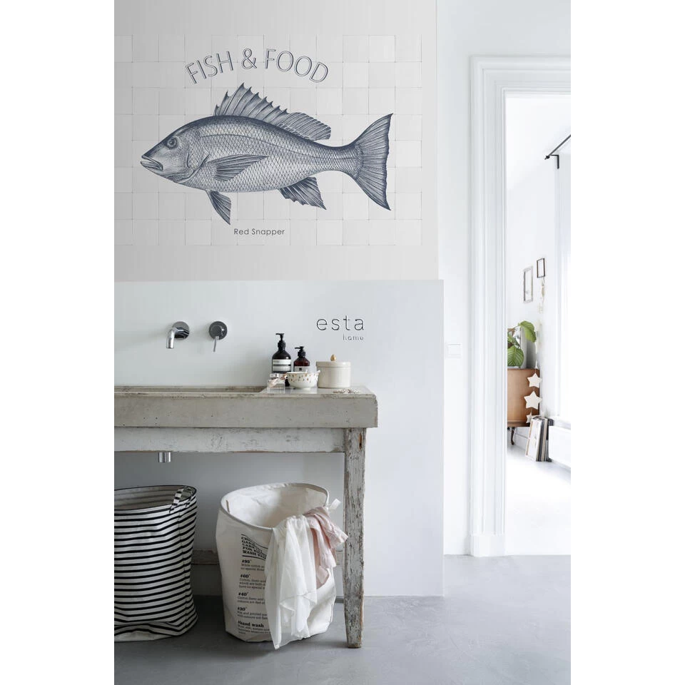 ESTAhome Muursticker - Vis - Blauw - 145 X 97 Cm - 159034 2 ESTAhome Muursticker - Vis - Blauw - 145 X 97 Cm - 159034 - Afbeelding 2