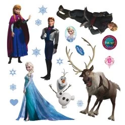 Disney Muursticker - Frozen - Blauw, Paars En Bruin - 30 X 30 Cm - 600214
