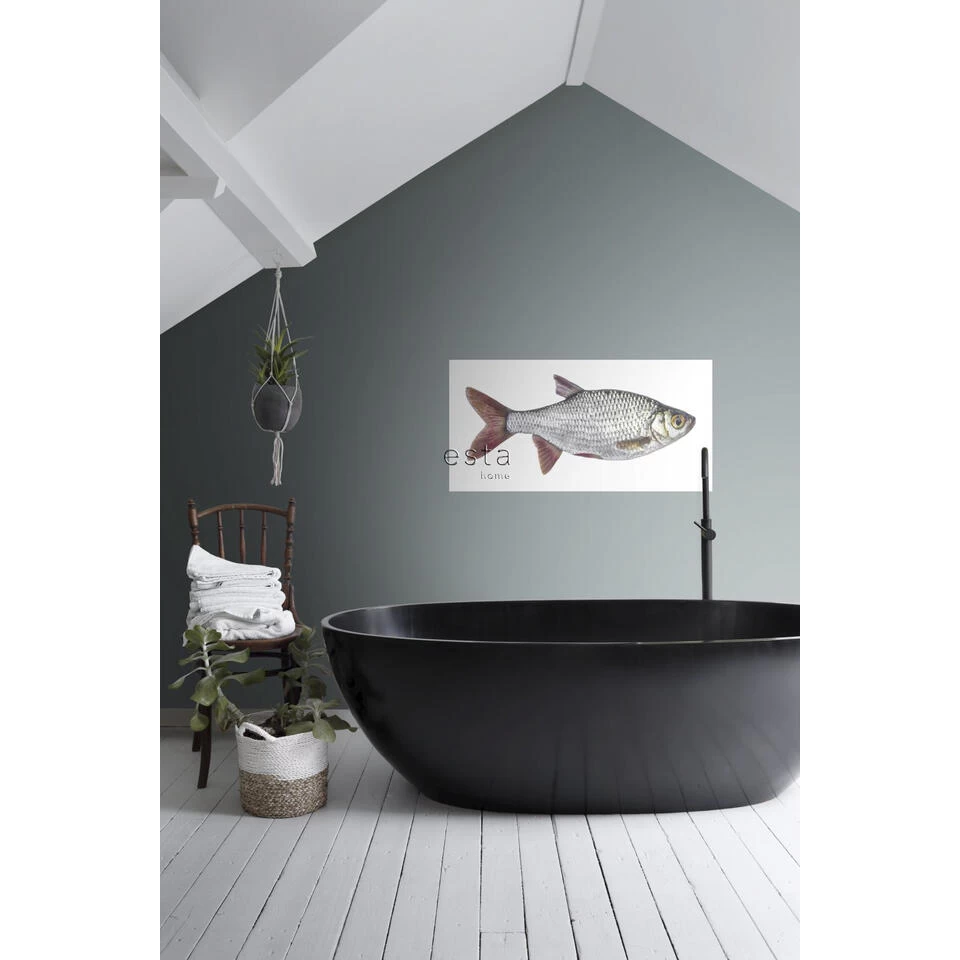 ESTAhome Muursticker - Vis - Grijs En Rood - 97 X 48,5 Cm - 159039 2 ESTAhome Muursticker - Vis - Grijs En Rood - 97 X 48,5 Cm - 159039 - Afbeelding 2