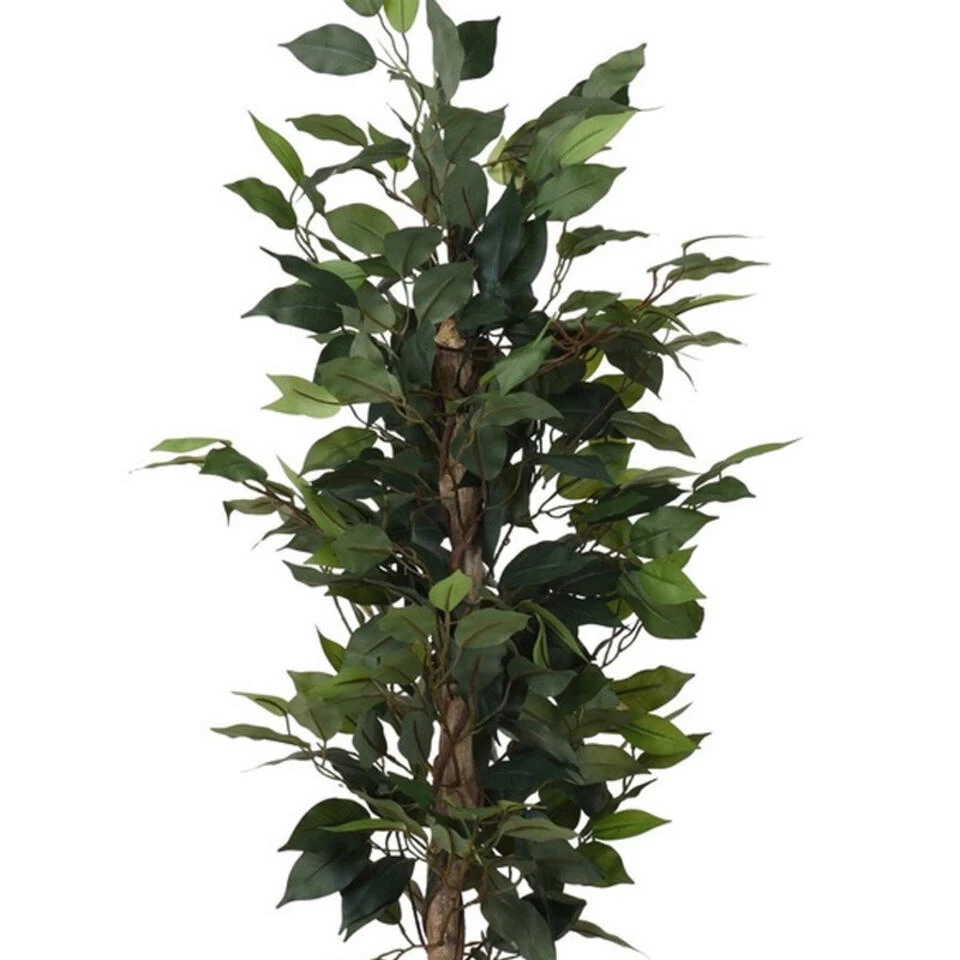 Merkloos Kunstplant - Ficus - Groen - 95 Cm - 380 Bladeren 2 Merkloos Kunstplant - Ficus - Groen - 95 Cm - 380 Bladeren - Afbeelding 2