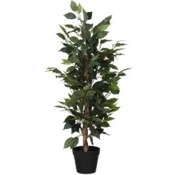 Merkloos Kunstplant - Ficus - Groen - 95 Cm - 380 Bladeren