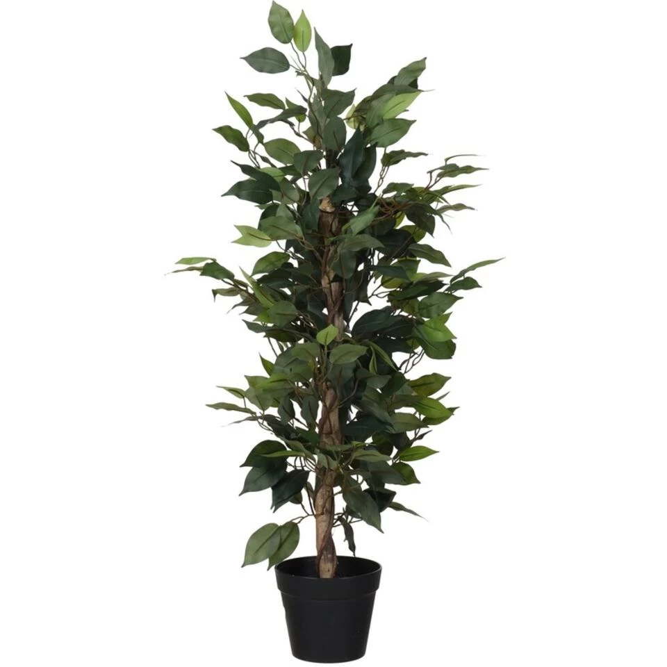 Merkloos Kunstplant - Ficus - Groen - 95 Cm - 380 Bladeren 1 Merkloos Kunstplant - Ficus - Groen - 95 Cm - 380 Bladeren