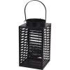 Merkloos Lantaarn - Metaal - Zwart - Windlicht - 12 X 24 Cm