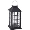 Merkloos Lantaarn - Solar - Zwart - Tuinverlichting - 27 Cm