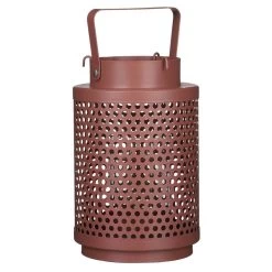 Mica Decorations Lantaarn - Oud Roze - Windlicht - 18 X 12 Cm