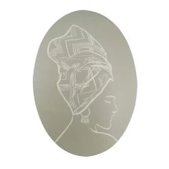 Art For The Home - Canvas Ovaal - Elegant Silhouet - 100x70cm