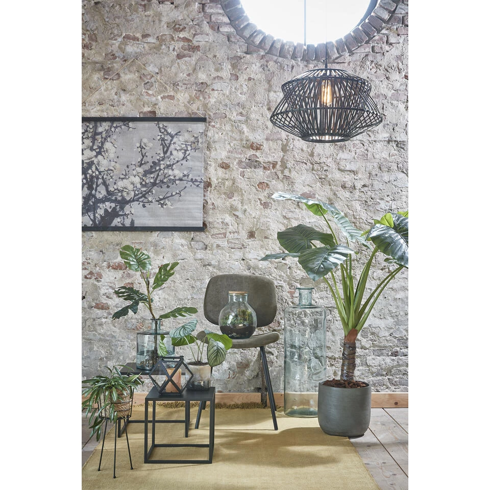 Mica Decorations Guan Glazen Fles - H26 X Ø21 Cm - Blauw 4 Mica Decorations Guan Glazen Fles - H26 X Ø21 Cm - Blauw - Afbeelding 4