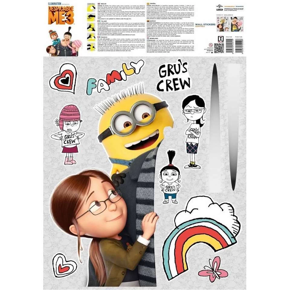 Minions Muurstickers - 12 Stuks - Multi 2 Minions Muurstickers - 12 Stuks - Multi - Afbeelding 2