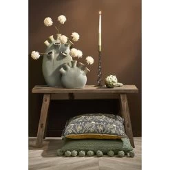 Mica Decorations Trent Kandelaar - H33 X Ø9 Cm - Glas - Donkergrijs -Home Decoration Store 1000032197 0103