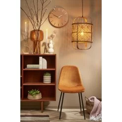 Mica Decorations Brixen Wandklok - Ø35,5 Cm - Lichtbruin -Home Decoration Store 1000032337 0104